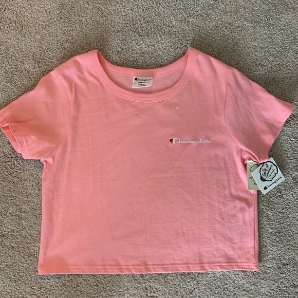 Champion Tops - Cropped pink Champion tee